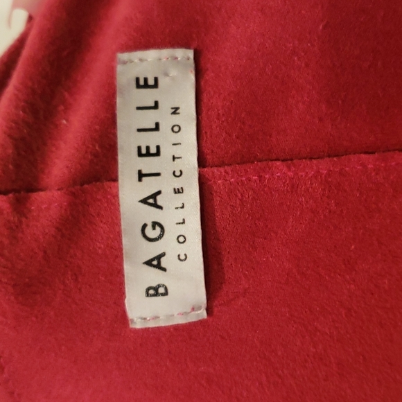 BAGUETTE, Burgundy Blazer, Size L Open front suede  feel fabric - Picture 6 of 8